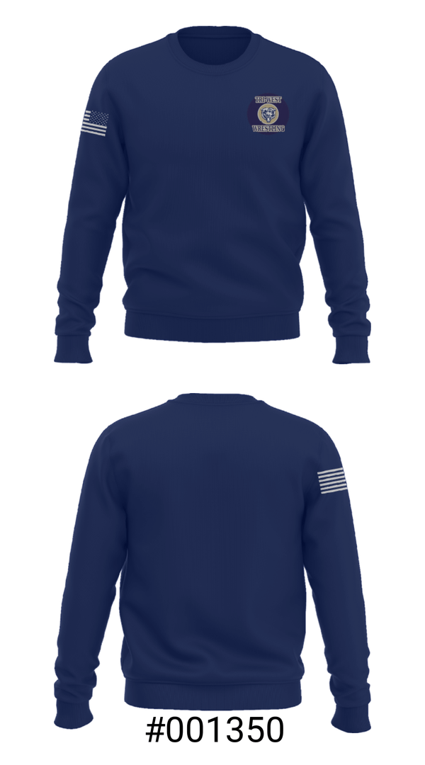 Crew Neck Sweatshirt, Tri-West High School Wrestling, Wrestling, Teamtime, Team time, sublimation, custom sports apparel, team uniforms, spirit wear, spiritwear, sports uniforms, custom shirts, team store, custom team store, fundraiser sports, apparel fundraiser