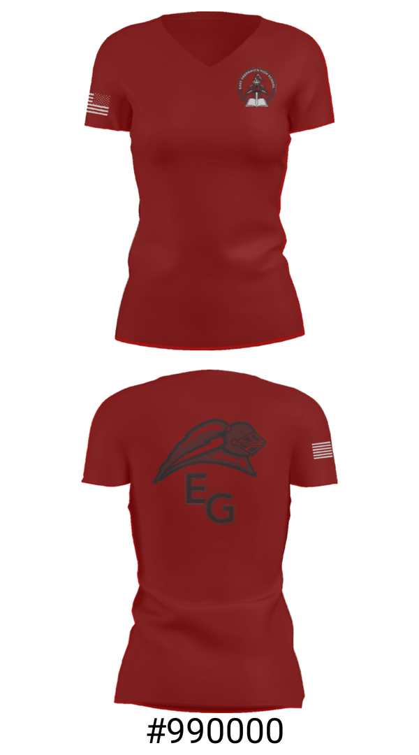 Women's Short Sleeve Vneck Shirt, East Greenwich High School Ice Hockey, Ice Hockey, Teamtime, Team time, sublimation, custom sports apparel, team uniforms, spirit wear, spiritwear, sports uniforms, custom shirts, team store, custom team store, fundraiser sports, apparel fundraiser