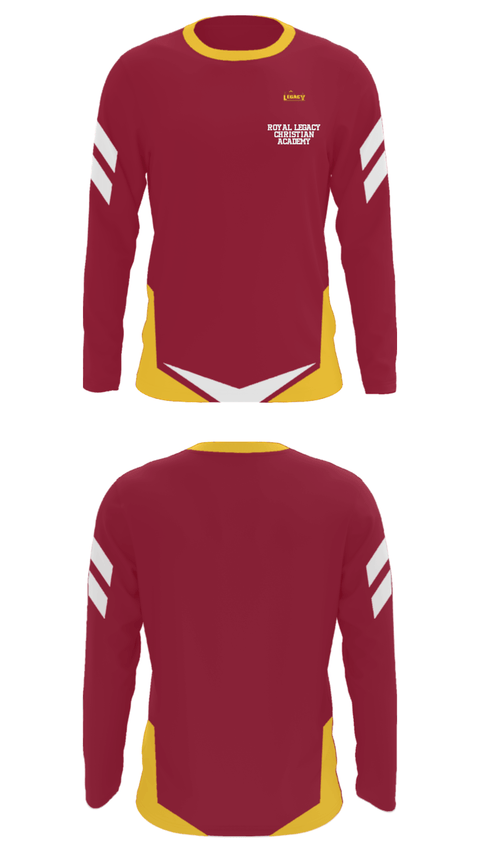 Long Sleeve Performance Shirt, Royal Legacy Christian Academy, Spirit Store, Teamtime, Team time, sublimation, custom sports apparel, team uniforms, spirit wear, spiritwear, sports uniforms, custom shirts, team store, custom team store, fundraiser sports, apparel fundraiser