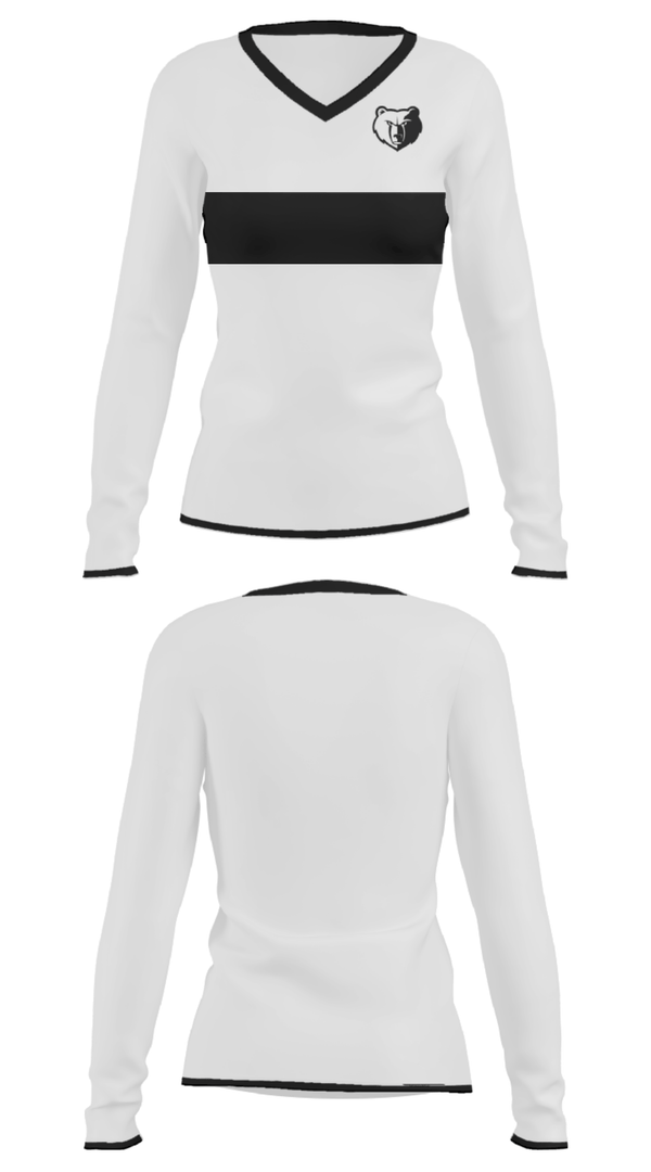 Women's Long Sleeve Vneck Shirt, Gans High School Basketball, Men's Basketball, Teamtime, Team time, sublimation, custom sports apparel, team uniforms, spirit wear, spiritwear, sports uniforms, custom shirts, team store, custom team store, fundraiser sports, apparel fundraiser