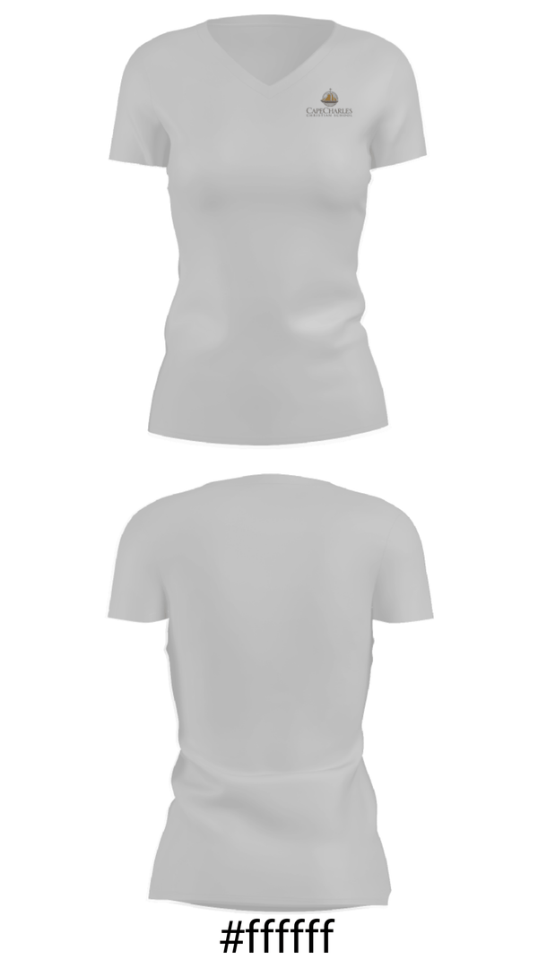Women's Short Sleeve Vneck Shirt, Cape Charles Christian School, Spirit Store, Teamtime, Team time, sublimation, custom sports apparel, team uniforms, spirit wear, spiritwear, sports uniforms, custom shirts, team store, custom team store, fundraiser sports, apparel fundraiser