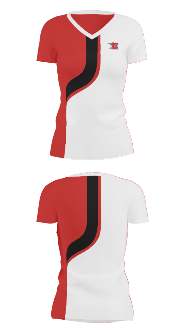 Women's Short Sleeve Vneck Shirt, Elsinore High School Swimming, Swimming, Teamtime, Team time, sublimation, custom sports apparel, team uniforms, spirit wear, spiritwear, sports uniforms, custom shirts, team store, custom team store, fundraiser sports, apparel fundraiser