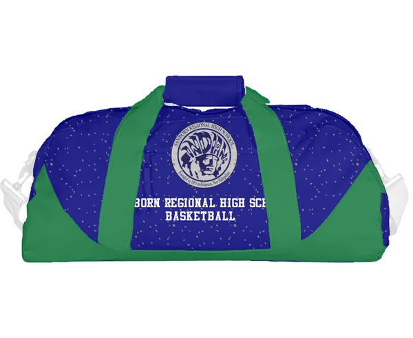 Duffle Bag, Sanborn Regional High School Basketball, Women's Basketball, Teamtime, Team time, sublimation, custom sports apparel, team uniforms, spirit wear, spiritwear, sports uniforms, custom shirts, team store, custom team store, fundraiser sports, apparel fundraiser