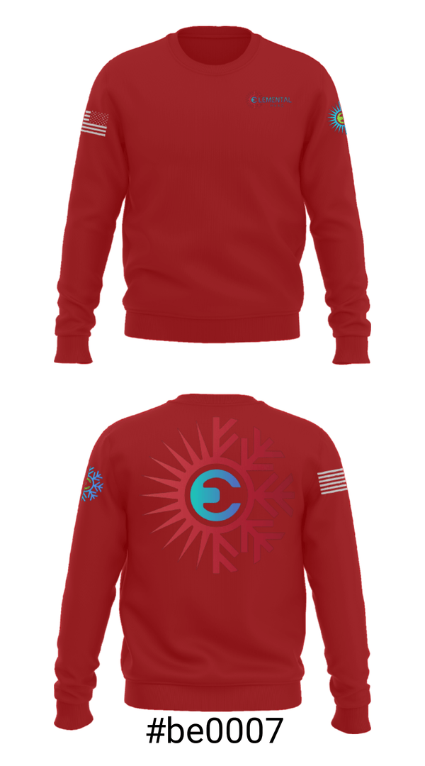 Crew Neck Sweatshirt, Elemental HVAC, , Teamtime, Team time, sublimation, custom sports apparel, team uniforms, spirit wear, spiritwear, sports uniforms, custom shirts, team store, custom team store, fundraiser sports, apparel fundraiser