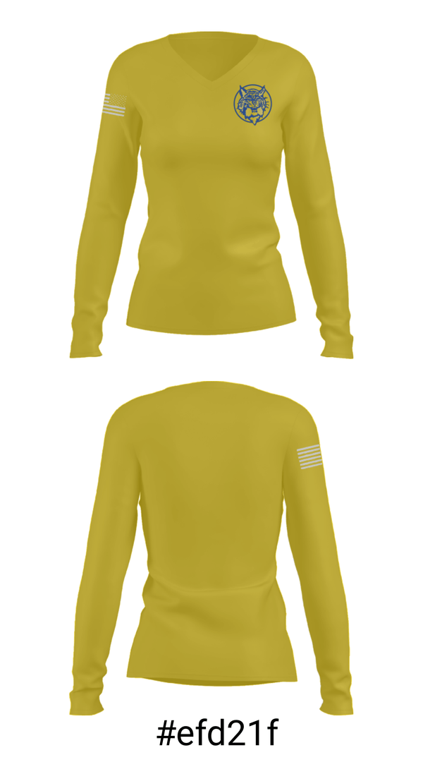 Women's Long Sleeve Vneck Shirt, Humboldt High School Basketball, Men's Basketball, Teamtime, Team time, sublimation, custom sports apparel, team uniforms, spirit wear, spiritwear, sports uniforms, custom shirts, team store, custom team store, fundraiser sports, apparel fundraiser
