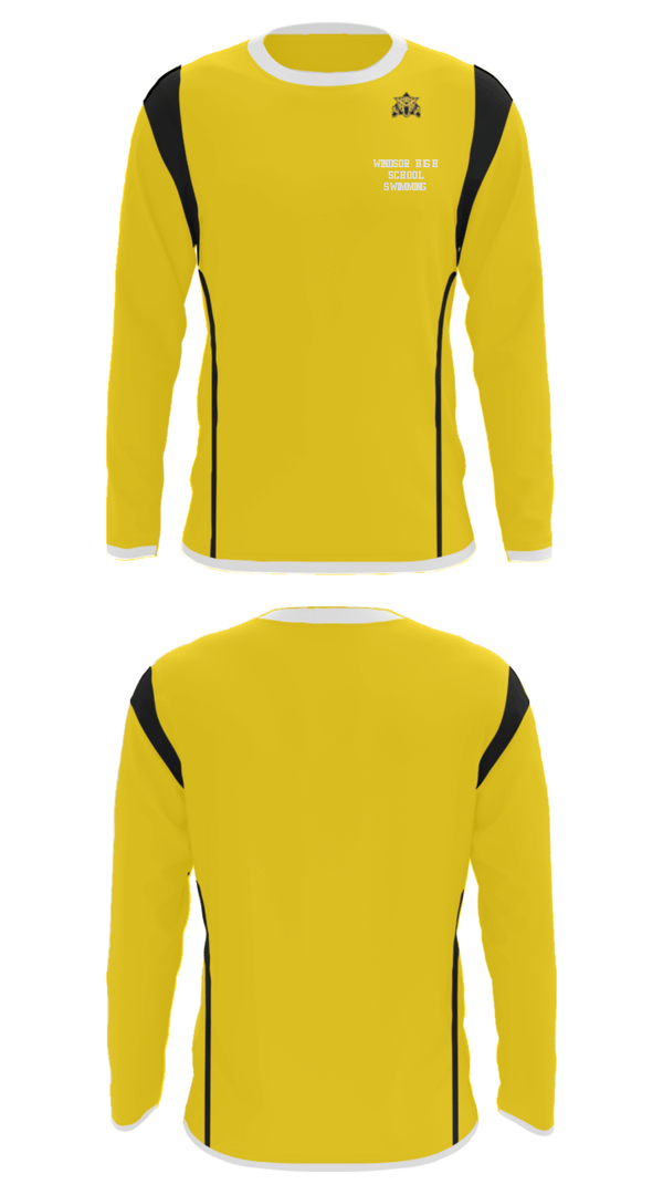 Long Sleeve Performance Shirt, Windsor High School Swimming, Swimming, Teamtime, Team time, sublimation, custom sports apparel, team uniforms, spirit wear, spiritwear, sports uniforms, custom shirts, team store, custom team store, fundraiser sports, apparel fundraiser