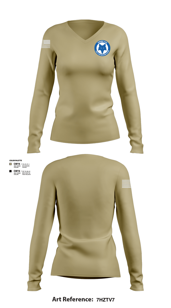 Women's Long Sleeve Vneck Shirt, 169th FW, Air Force, Teamtime, Team time, sublimation, custom sports apparel, team uniforms, spirit wear, spiritwear, sports uniforms, custom shirts, team store, custom team store, fundraiser sports, apparel fundraiser