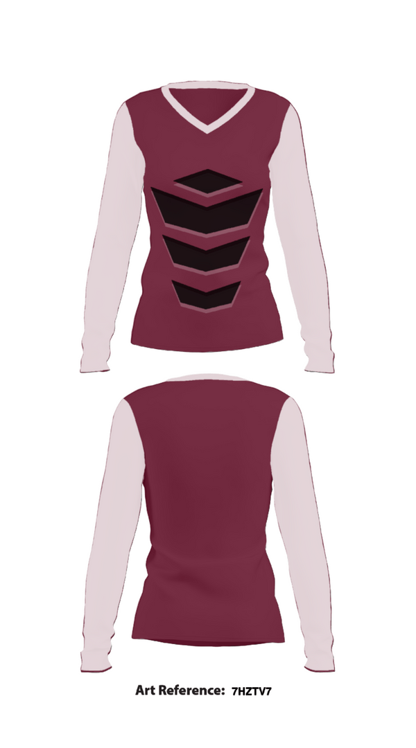Women's Long Sleeve Vneck Shirt, Eagle View Elementary School, Spirit Store, Teamtime, Team time, sublimation, custom sports apparel, team uniforms, spirit wear, spiritwear, sports uniforms, custom shirts, team store, custom team store, fundraiser sports, apparel fundraiser