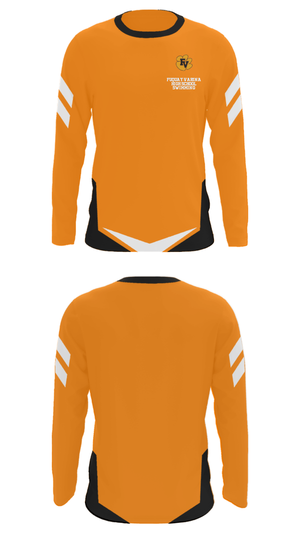 Long Sleeve Performance Shirt, Fuquay-Varina High School Swimming, Swimming, Teamtime, Team time, sublimation, custom sports apparel, team uniforms, spirit wear, spiritwear, sports uniforms, custom shirts, team store, custom team store, fundraiser sports, apparel fundraiser