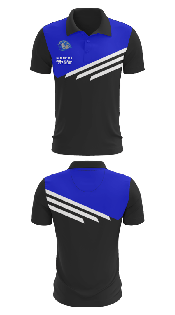Short Sleeve Performance Polo, Graham Park Middle School Wrestling, Wrestling, Teamtime, Team time, sublimation, custom sports apparel, team uniforms, spirit wear, spiritwear, sports uniforms, custom shirts, team store, custom team store, fundraiser sports, apparel fundraiser