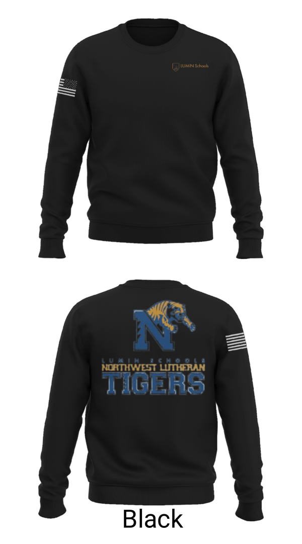 Crew Neck Sweatshirt, Northwest Lutheran School, Spirit Store, Teamtime, Team time, sublimation, custom sports apparel, team uniforms, spirit wear, spiritwear, sports uniforms, custom shirts, team store, custom team store, fundraiser sports, apparel fundraiser