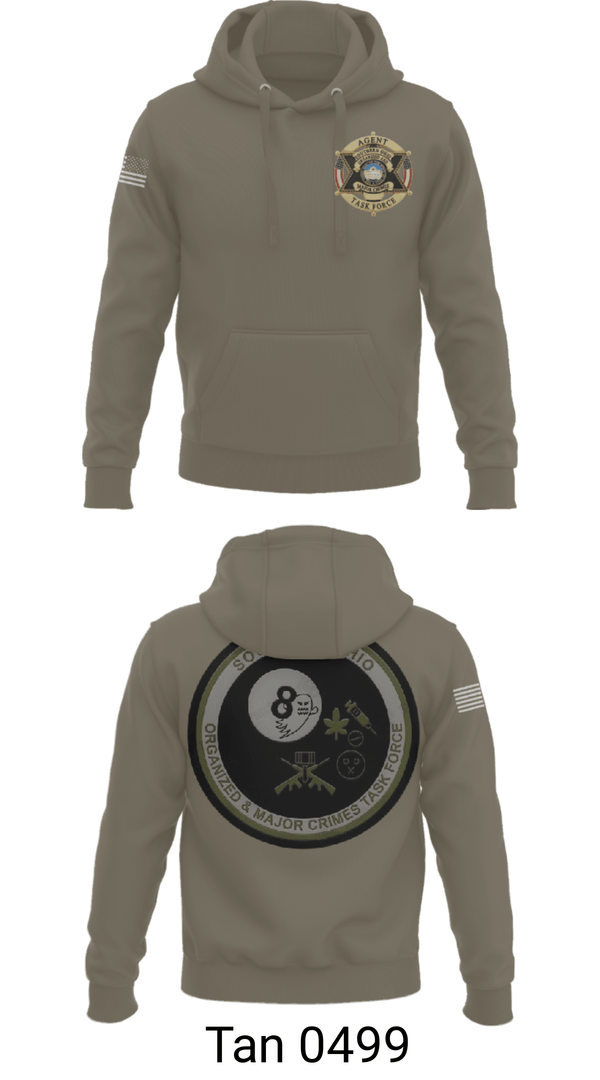 Hoodie, Southern Ohio Organized and Major Crimes Task Force, Police, Teamtime, Team time, sublimation, custom sports apparel, team uniforms, spirit wear, spiritwear, sports uniforms, custom shirts, team store, custom team store, fundraiser sports, apparel fundraiser