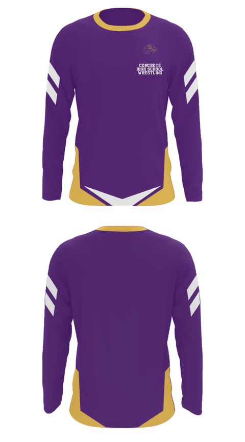 Long Sleeve Performance Shirt, Concrete High School Wrestling, Wrestling, Teamtime, Team time, sublimation, custom sports apparel, team uniforms, spirit wear, spiritwear, sports uniforms, custom shirts, team store, custom team store, fundraiser sports, apparel fundraiser