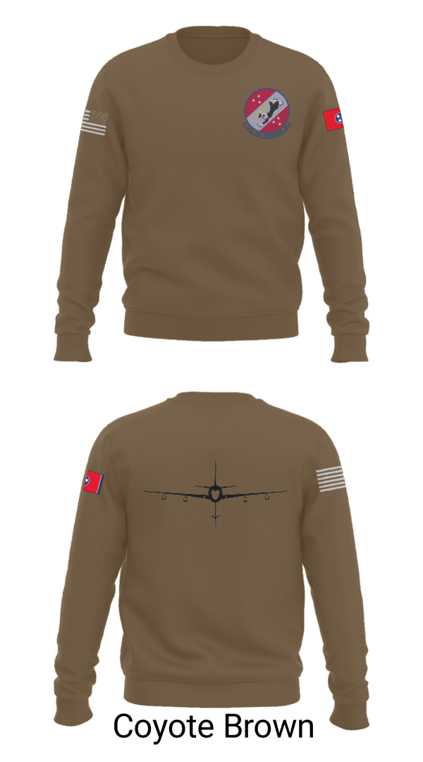 Crew Neck Sweatshirt, 151st Air Refueling Squadron, Air Force, Teamtime, Team time, sublimation, custom sports apparel, team uniforms, spirit wear, spiritwear, sports uniforms, custom shirts, team store, custom team store, fundraiser sports, apparel fundraiser