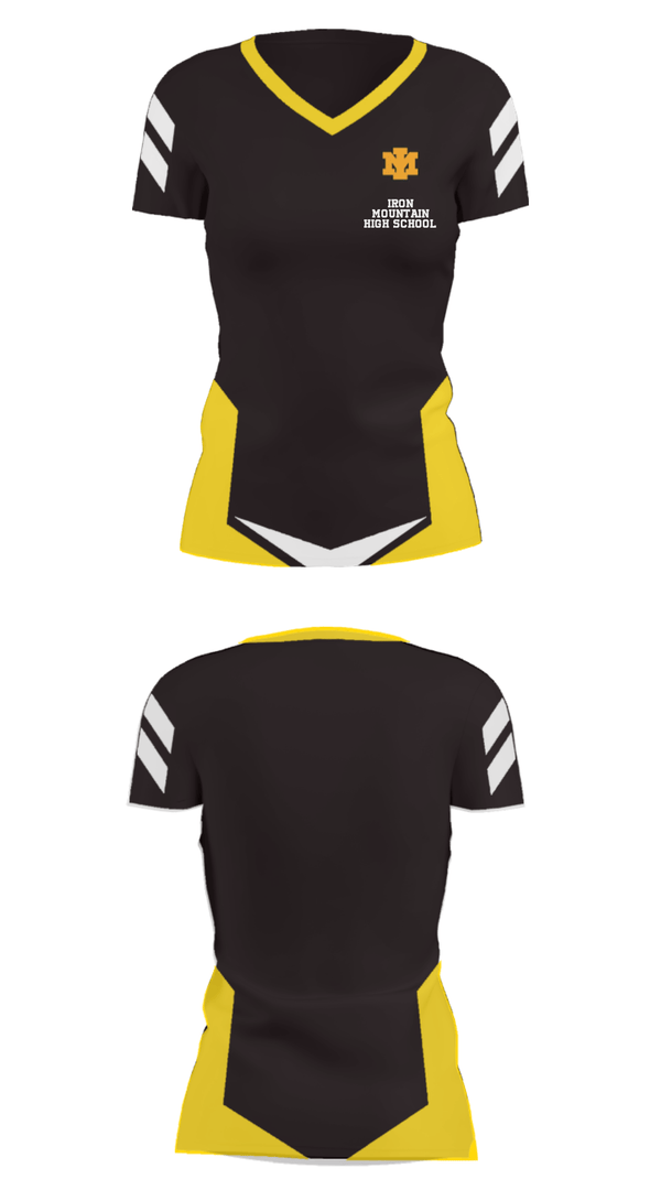 Women's Short Sleeve Vneck Shirt, Iron Mountain High School, Spirit Store, Teamtime, Team time, sublimation, custom sports apparel, team uniforms, spirit wear, spiritwear, sports uniforms, custom shirts, team store, custom team store, fundraiser sports, apparel fundraiser