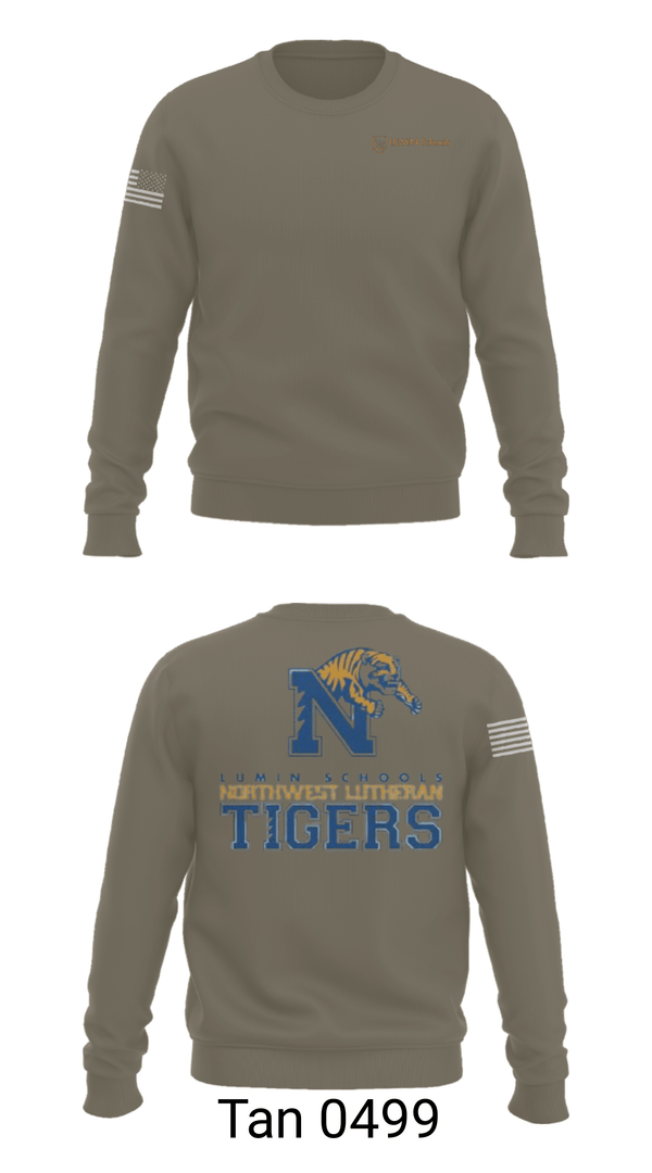 Crew Neck Sweatshirt, Northwest Lutheran School, Spirit Store, Teamtime, Team time, sublimation, custom sports apparel, team uniforms, spirit wear, spiritwear, sports uniforms, custom shirts, team store, custom team store, fundraiser sports, apparel fundraiser