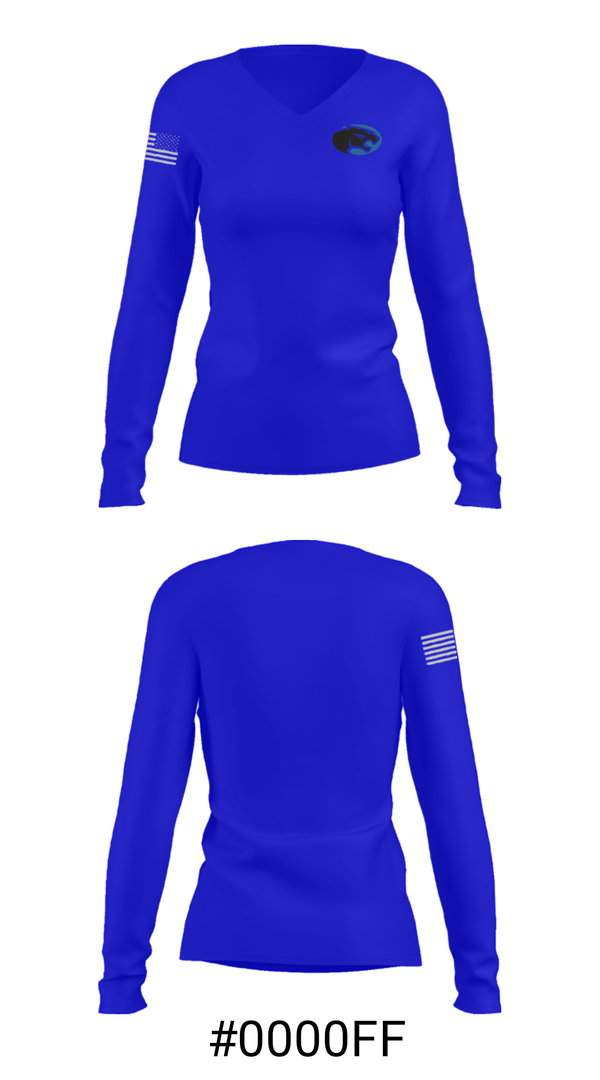 Women's Long Sleeve Vneck Shirt, Paradise Honors High School, Spirit Store, Teamtime, Team time, sublimation, custom sports apparel, team uniforms, spirit wear, spiritwear, sports uniforms, custom shirts, team store, custom team store, fundraiser sports, apparel fundraiser