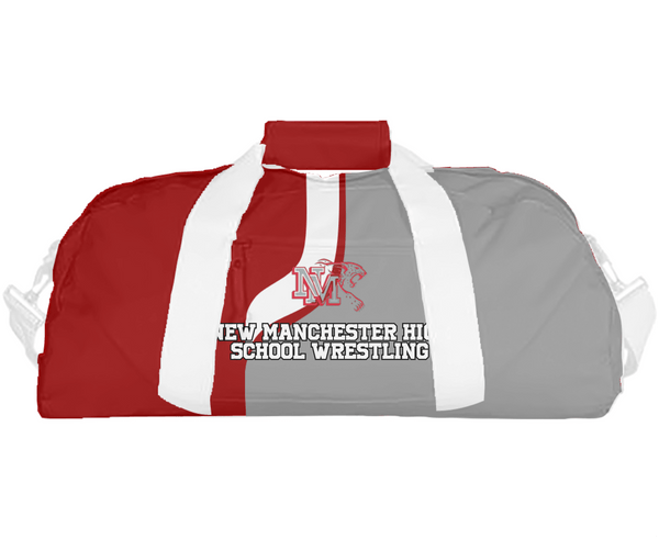 Duffle Bag, New Manchester High School Wrestling, Wrestling, Teamtime, Team time, sublimation, custom sports apparel, team uniforms, spirit wear, spiritwear, sports uniforms, custom shirts, team store, custom team store, fundraiser sports, apparel fundraiser