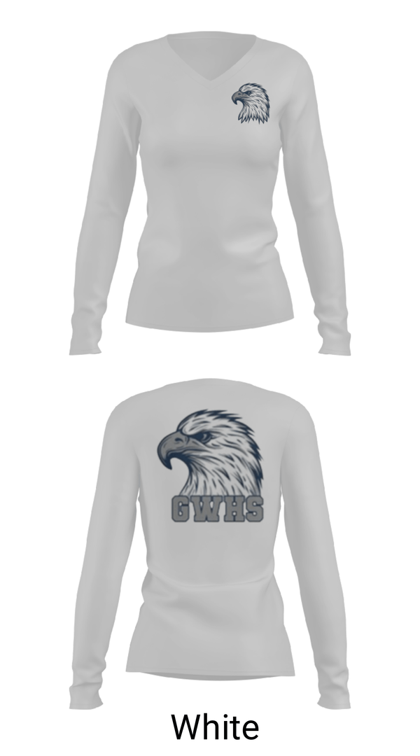 Women's Long Sleeve Vneck Shirt, George Washington High School Basketball, Men's Basketball, Teamtime, Team time, sublimation, custom sports apparel, team uniforms, spirit wear, spiritwear, sports uniforms, custom shirts, team store, custom team store, fundraiser sports, apparel fundraiser