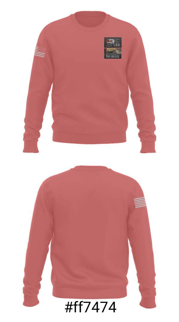 Crew Neck Sweatshirt, THE KING USA WHEEL REPAIR, , Teamtime, Team time, sublimation, custom sports apparel, team uniforms, spirit wear, spiritwear, sports uniforms, custom shirts, team store, custom team store, fundraiser sports, apparel fundraiser