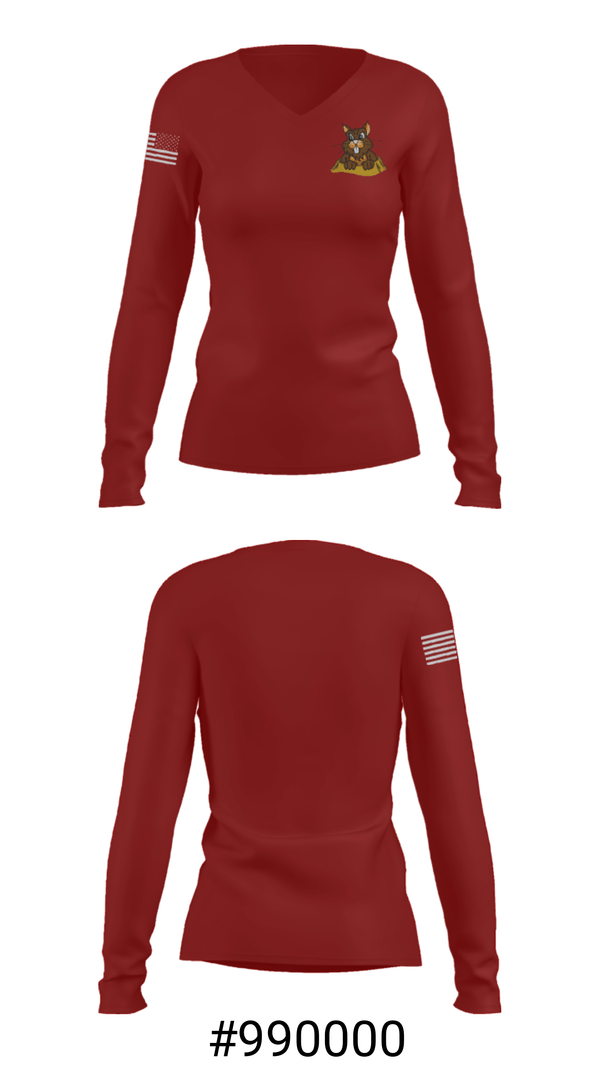 Women's Long Sleeve Vneck Shirt, Eutimio Salazar Elementary School, Spirit Store, Teamtime, Team time, sublimation, custom sports apparel, team uniforms, spirit wear, spiritwear, sports uniforms, custom shirts, team store, custom team store, fundraiser sports, apparel fundraiser