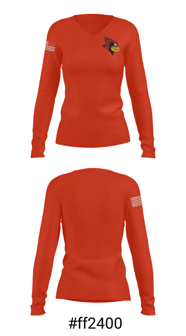 Women's Long Sleeve Vneck Shirt, Ridgefield Park Senior High School Wrestling, Wrestling, Teamtime, Team time, sublimation, custom sports apparel, team uniforms, spirit wear, spiritwear, sports uniforms, custom shirts, team store, custom team store, fundraiser sports, apparel fundraiser