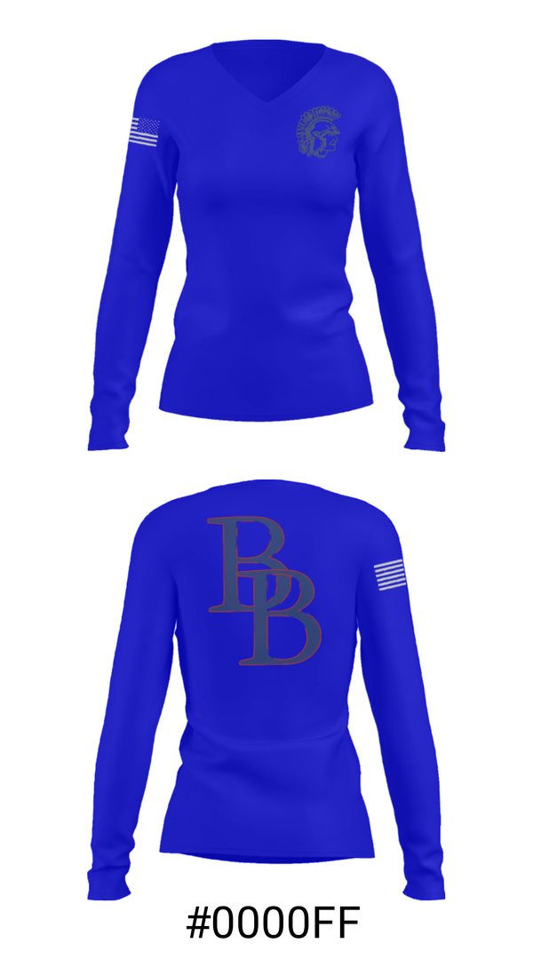 Women's Long Sleeve Vneck Shirt, Blind Brook High School Basketball, Men's Basketball, Teamtime, Team time, sublimation, custom sports apparel, team uniforms, spirit wear, spiritwear, sports uniforms, custom shirts, team store, custom team store, fundraiser sports, apparel fundraiser