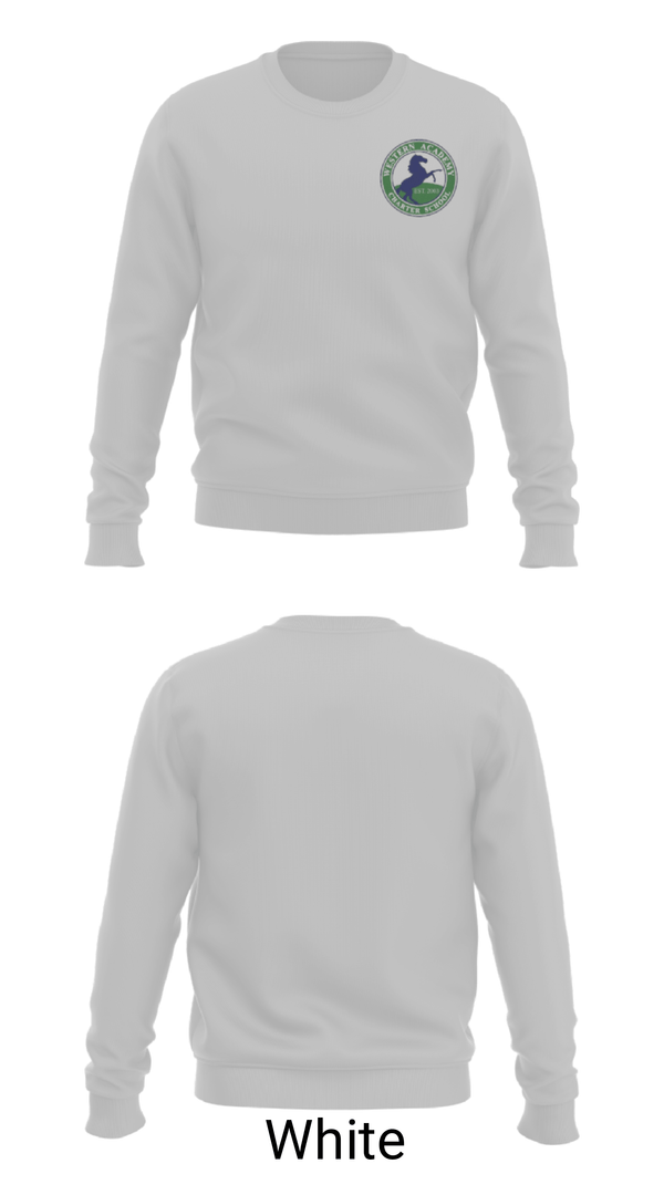 Crew Neck Sweatshirt, Western Academy Charter School, Spirit Store, Teamtime, Team time, sublimation, custom sports apparel, team uniforms, spirit wear, spiritwear, sports uniforms, custom shirts, team store, custom team store, fundraiser sports, apparel fundraiser