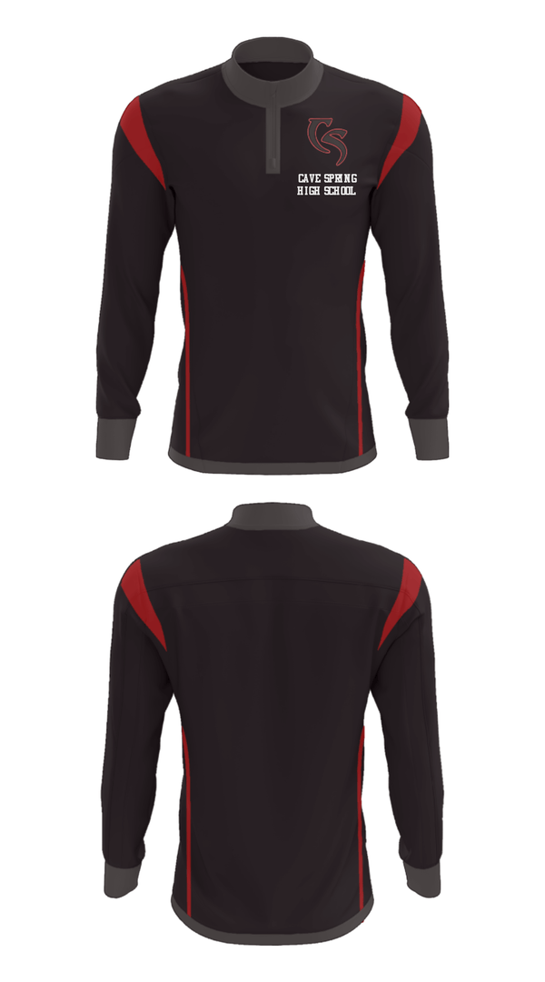 Quarter Zip Jacket, Cave Spring High School, Spirit Store, Teamtime, Team time, sublimation, custom sports apparel, team uniforms, spirit wear, spiritwear, sports uniforms, custom shirts, team store, custom team store, fundraiser sports, apparel fundraiser