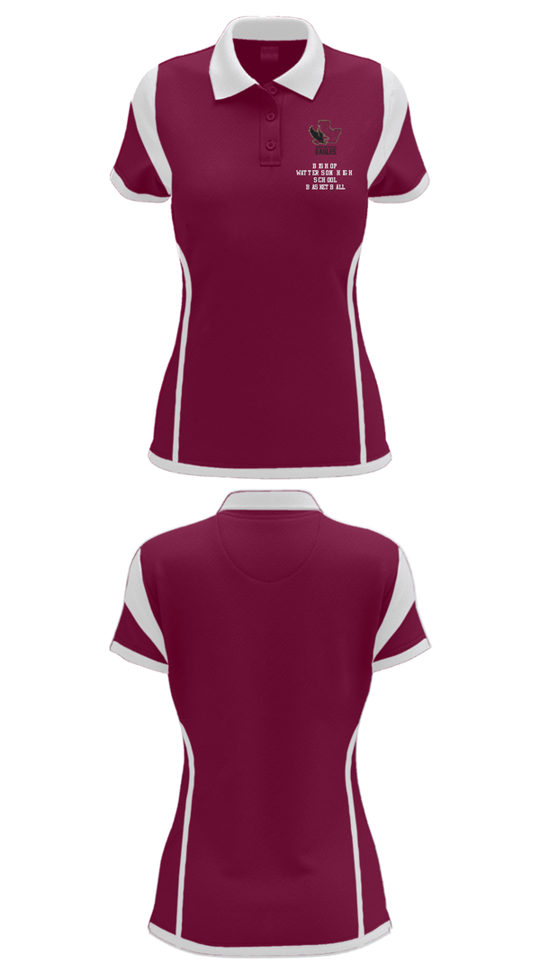 Women's Short Sleeve Performance Polo, Bishop Watterson High School Basketball, Women's Basketball, Teamtime, Team time, sublimation, custom sports apparel, team uniforms, spirit wear, spiritwear, sports uniforms, custom shirts, team store, custom team store, fundraiser sports, apparel fundraiser