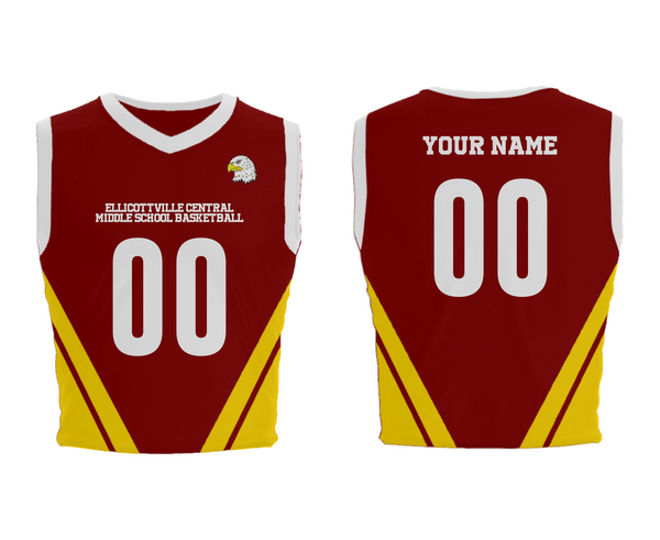 Mens Basketball Jersey, Ellicottville Central Middle School Basketball, Women's Basketball, Teamtime, Team time, sublimation, custom sports apparel, team uniforms, spirit wear, spiritwear, sports uniforms, custom shirts, team store, custom team store, fundraiser sports, apparel fundraiser