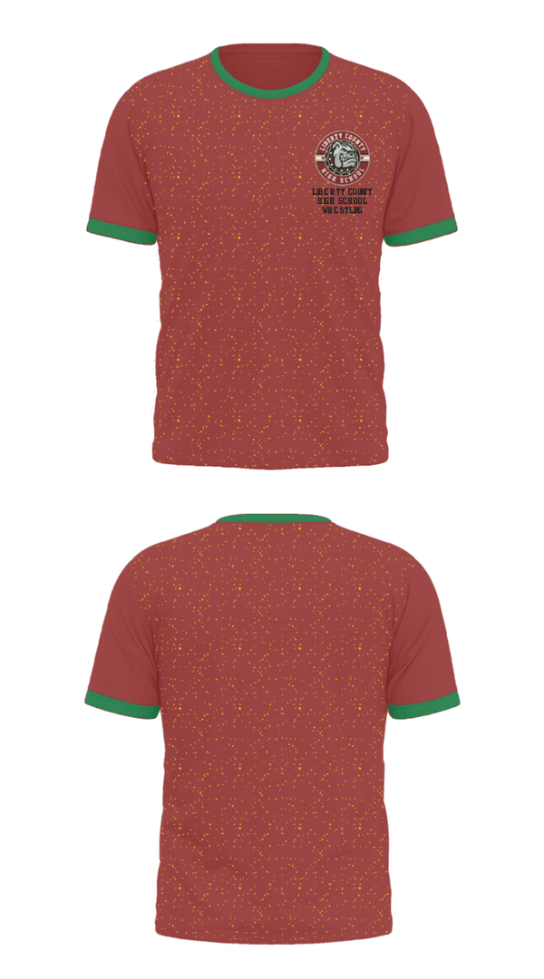 Short Sleeve Performance Shirt, Liberty County High School Wrestling, Wrestling, Teamtime, Team time, sublimation, custom sports apparel, team uniforms, spirit wear, spiritwear, sports uniforms, custom shirts, team store, custom team store, fundraiser sports, apparel fundraiser