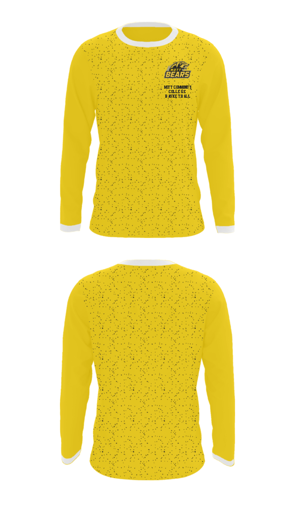 Long Sleeve Performance Shirt, Mott Community College Basketball, Men's Basketball, Teamtime, Team time, sublimation, custom sports apparel, team uniforms, spirit wear, spiritwear, sports uniforms, custom shirts, team store, custom team store, fundraiser sports, apparel fundraiser