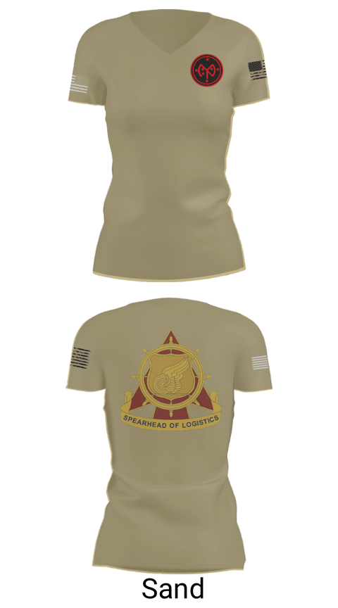 Women's Short Sleeve Vneck Shirt, E co 427th, National Guard, Teamtime, Team time, sublimation, custom sports apparel, team uniforms, spirit wear, spiritwear, sports uniforms, custom shirts, team store, custom team store, fundraiser sports, apparel fundraiser