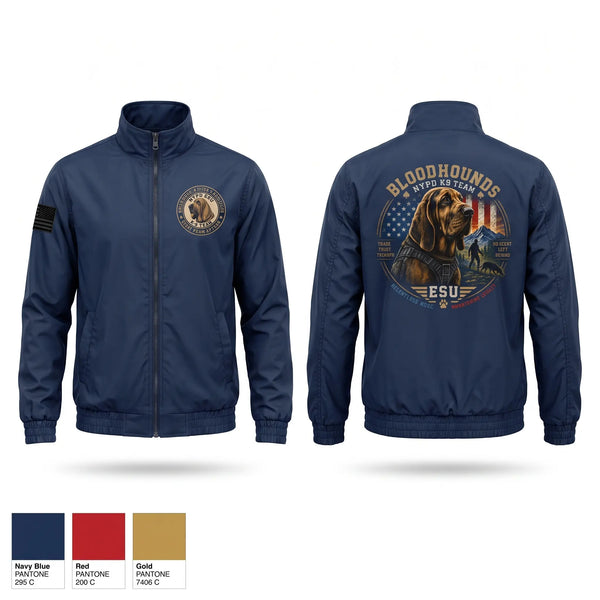Windbreaker, NYPD ESU BLOODHOUND, Police, Teamtime, Team time, sublimation, custom sports apparel, team uniforms, spirit wear, spiritwear, sports uniforms, custom shirts, team store, custom team store, fundraiser sports, apparel fundraiser
