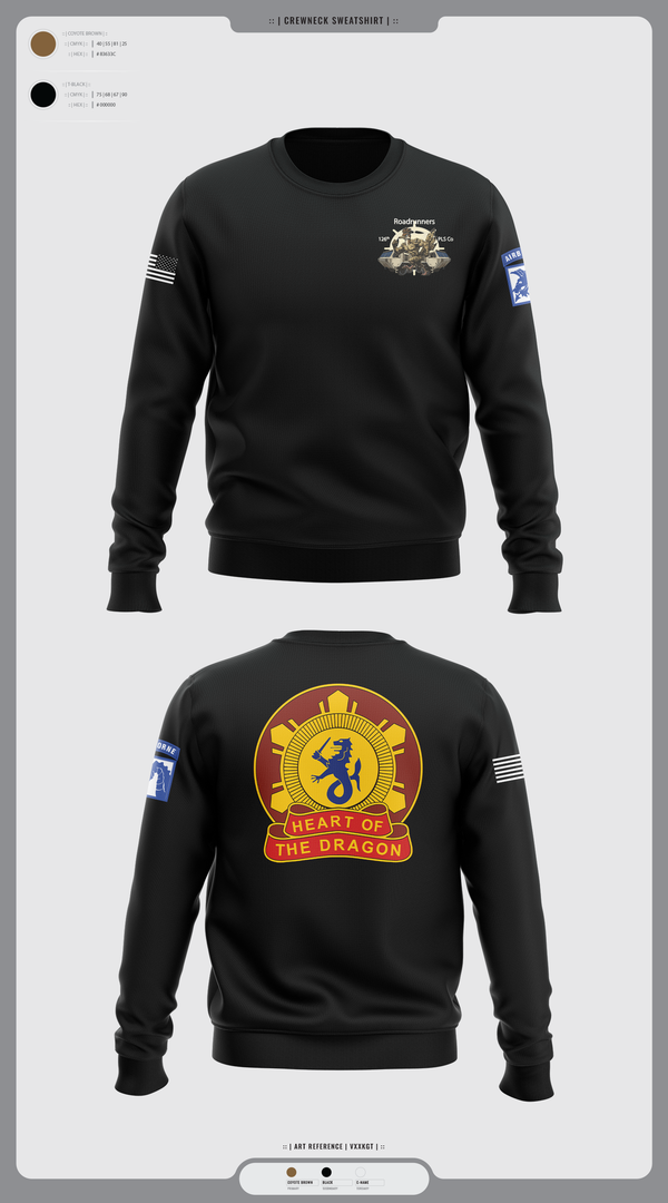 Crew Neck Sweatshirt, 126th PLS Co, , Teamtime, Team time, sublimation, custom sports apparel, team uniforms, spirit wear, spiritwear, sports uniforms, custom shirts, team store, custom team store, fundraiser sports, apparel fundraiser