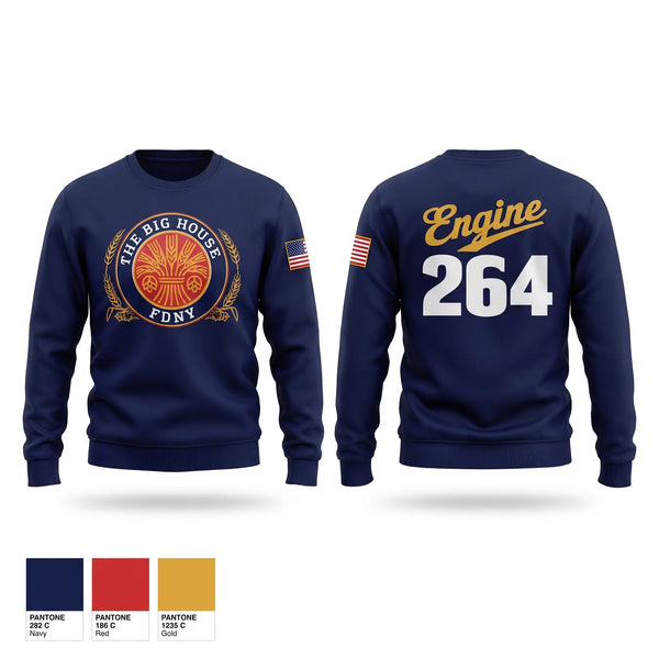 Crew Neck Sweatshirt, The Big House, Fire Department, Teamtime, Team time, sublimation, custom sports apparel, team uniforms, spirit wear, spiritwear, sports uniforms, custom shirts, team store, custom team store, fundraiser sports, apparel fundraiser
