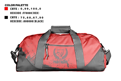 Duffle Bag, Panthers, Men's Soccer, Teamtime, Team time, sublimation, custom sports apparel, team uniforms, spirit wear, spiritwear, sports uniforms, custom shirts, team store, custom team store, fundraiser sports, apparel fundraiser