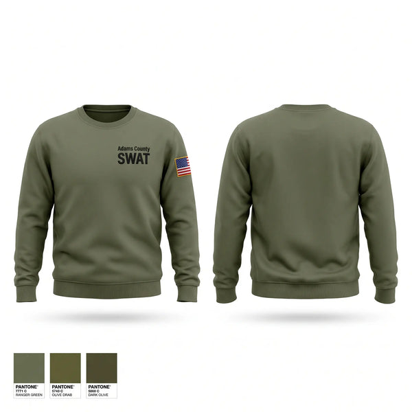 Crew Neck Sweatshirt, Adams County SWAT, Police, Teamtime, Team time, sublimation, custom sports apparel, team uniforms, spirit wear, spiritwear, sports uniforms, custom shirts, team store, custom team store, fundraiser sports, apparel fundraiser