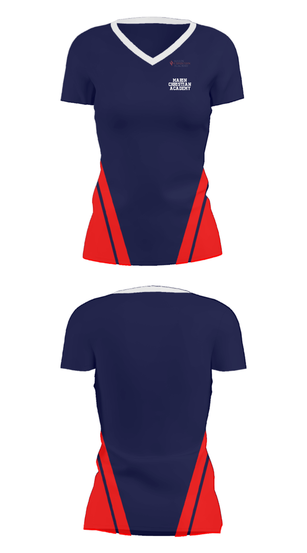 Women's Short Sleeve Vneck Shirt, Marin Christian Academy, Spirit Store, Teamtime, Team time, sublimation, custom sports apparel, team uniforms, spirit wear, spiritwear, sports uniforms, custom shirts, team store, custom team store, fundraiser sports, apparel fundraiser