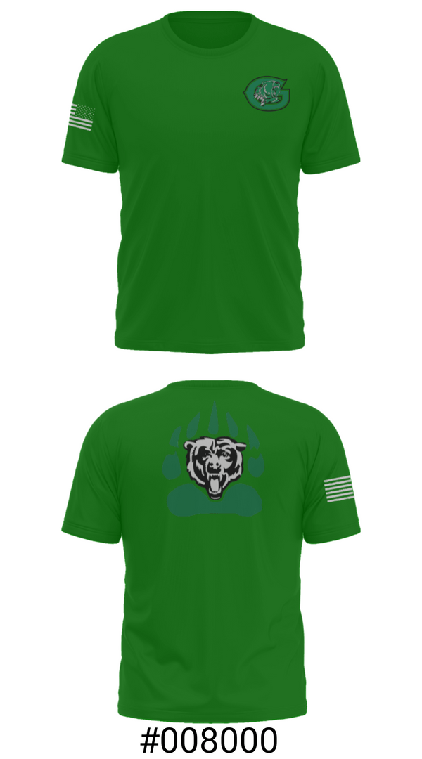 Short Sleeve Performance Shirt, Gold-Burg High School Basketball, Women's Basketball, Teamtime, Team time, sublimation, custom sports apparel, team uniforms, spirit wear, spiritwear, sports uniforms, custom shirts, team store, custom team store, fundraiser sports, apparel fundraiser