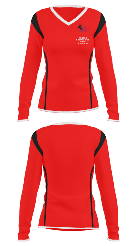 Women's Long Sleeve Vneck Shirt, Theodore Roosevelt High School Basketball, Men's Basketball, Teamtime, Team time, sublimation, custom sports apparel, team uniforms, spirit wear, spiritwear, sports uniforms, custom shirts, team store, custom team store, fundraiser sports, apparel fundraiser