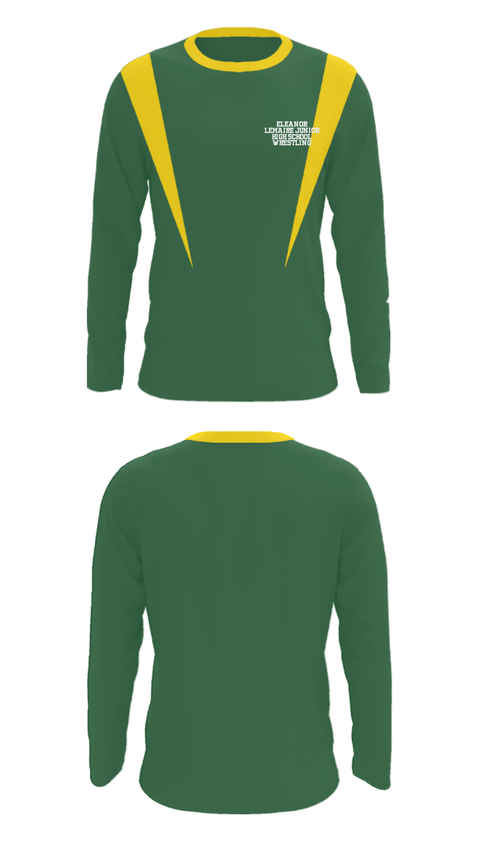 Long Sleeve Performance Shirt, Eleanor Lemaire Junior High School Wrestling, Wrestling, Teamtime, Team time, sublimation, custom sports apparel, team uniforms, spirit wear, spiritwear, sports uniforms, custom shirts, team store, custom team store, fundraiser sports, apparel fundraiser