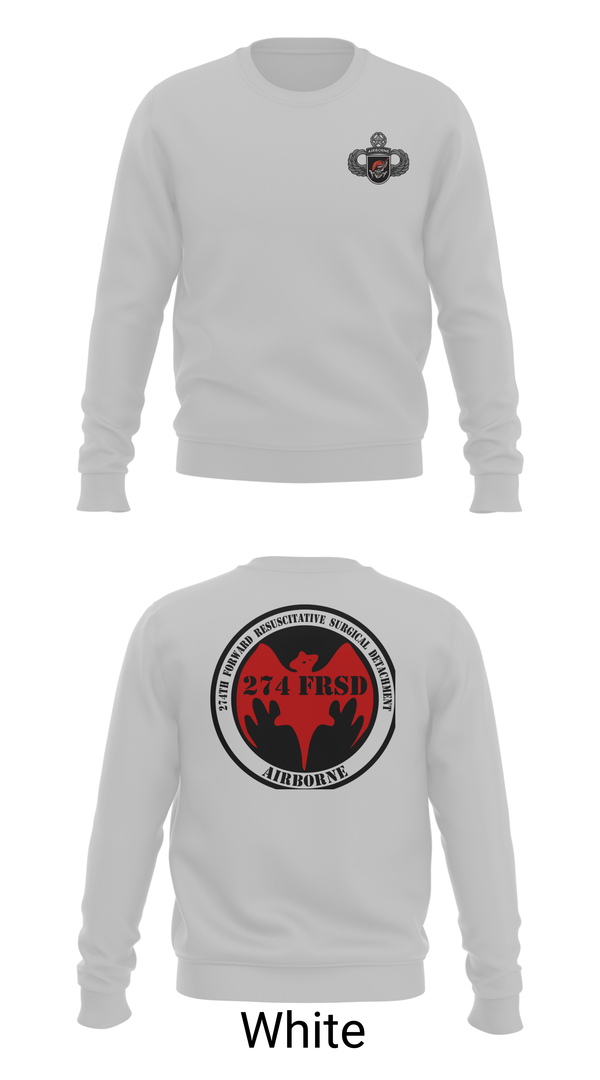 Crew Neck Sweatshirt, 274th FRSD (Airborne), Army, Teamtime, Team time, sublimation, custom sports apparel, team uniforms, spirit wear, spiritwear, sports uniforms, custom shirts, team store, custom team store, fundraiser sports, apparel fundraiser