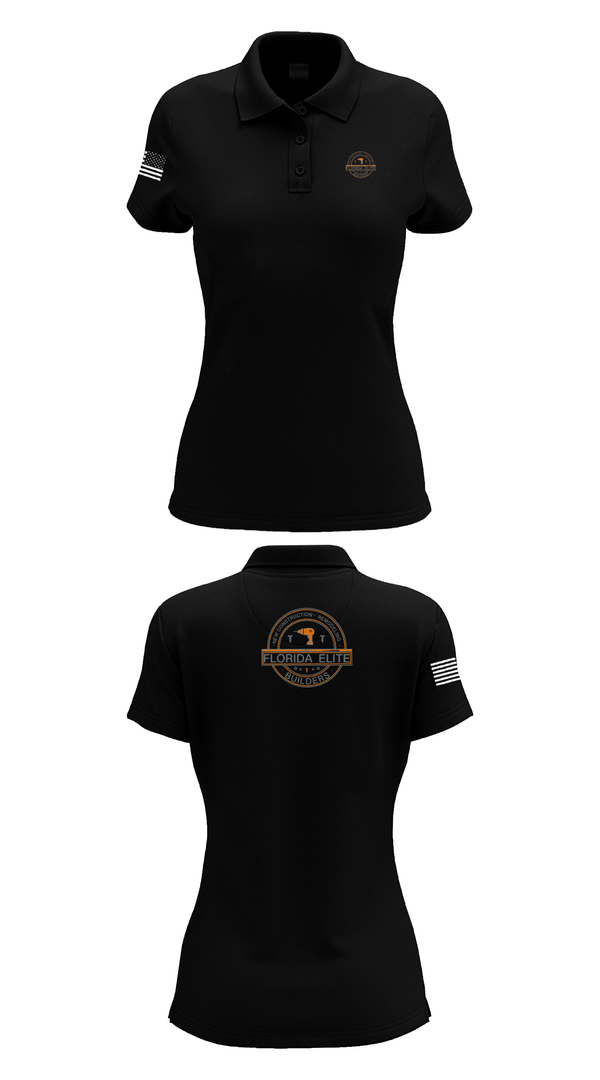 Womens Short Sleeve Performance Polo, Florida Elite Builders, , Teamtime, Team time, sublimation, custom sports apparel, team uniforms, spirit wear, spiritwear, sports uniforms, custom shirts, team store, custom team store, fundraiser sports, apparel fundraiser