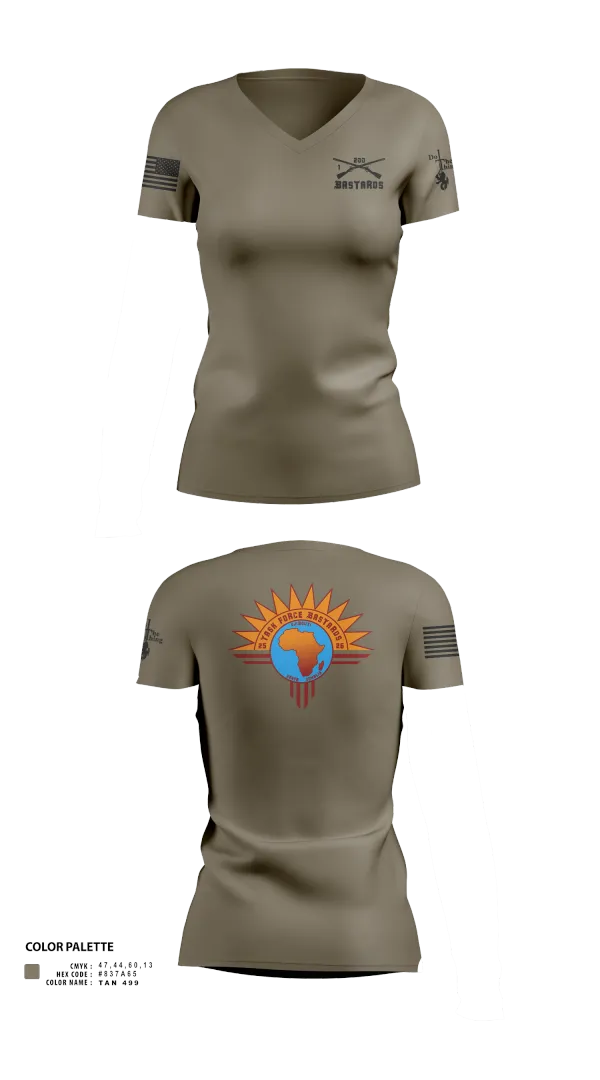 Womens Short Sleeve Vneck Shirt, Task Force Bastards, , Teamtime, Team time, sublimation, custom sports apparel, team uniforms, spirit wear, spiritwear, sports uniforms, custom shirts, team store, custom team store, fundraiser sports, apparel fundraiser