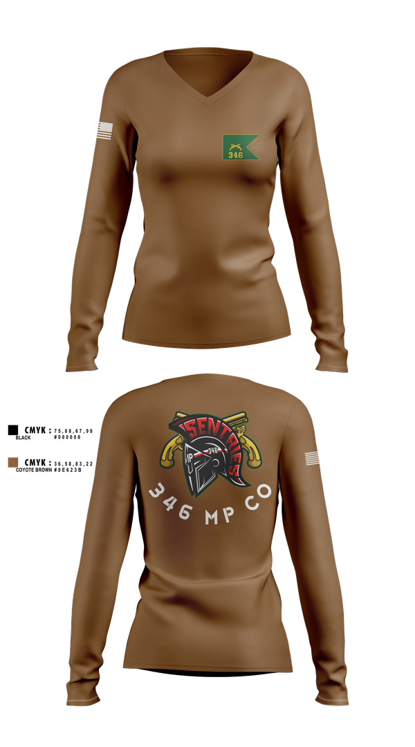 Womens Long Sleeve Vneck Shirt, 346 MP CO, , Teamtime, Team time, sublimation, custom sports apparel, team uniforms, spirit wear, spiritwear, sports uniforms, custom shirts, team store, custom team store, fundraiser sports, apparel fundraiser