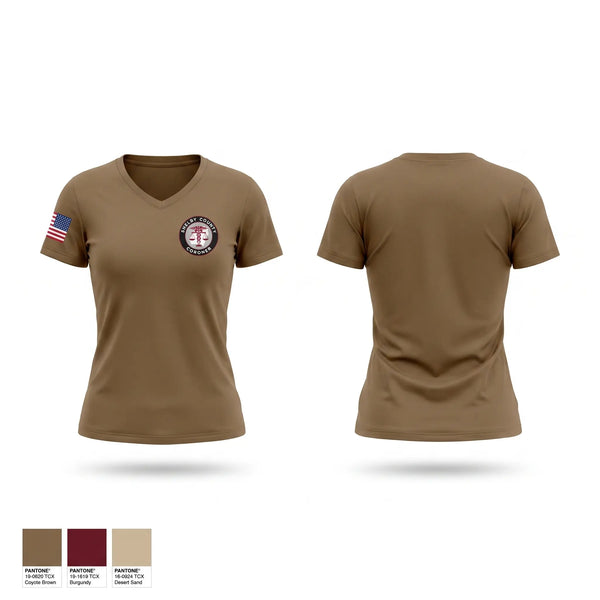Womens Short Sleeve Vneck Shirt, SHELBY COUNTY CORONER, EMS/EMT, Teamtime, Team time, sublimation, custom sports apparel, team uniforms, spirit wear, spiritwear, sports uniforms, custom shirts, team store, custom team store, fundraiser sports, apparel fundraiser