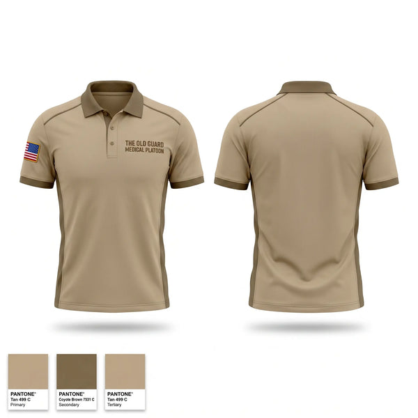 Short Sleeve Performance Polo, The old guard medical platoon, Army, Teamtime, Team time, sublimation, custom sports apparel, team uniforms, spirit wear, spiritwear, sports uniforms, custom shirts, team store, custom team store, fundraiser sports, apparel fundraiser