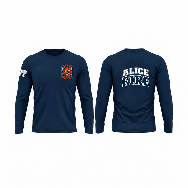 Long Sleeve Performance Shirt, Alice Fire Department, Fire Department, Teamtime, Team time, sublimation, custom sports apparel, team uniforms, spirit wear, spiritwear, sports uniforms, custom shirts, team store, custom team store, fundraiser sports, apparel fundraiser